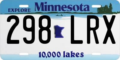 MN license plate 298LRX