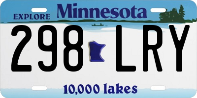 MN license plate 298LRY