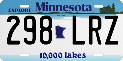 MN license plate 298LRZ