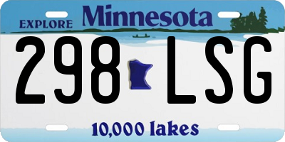 MN license plate 298LSG