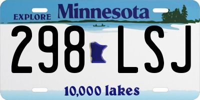 MN license plate 298LSJ