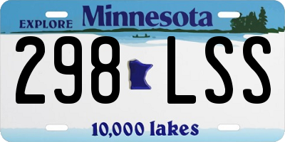 MN license plate 298LSS