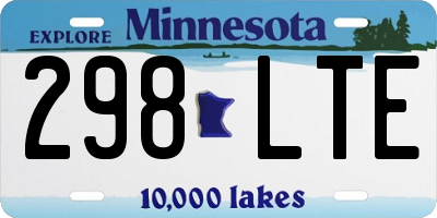 MN license plate 298LTE
