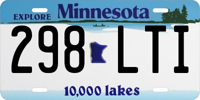 MN license plate 298LTI