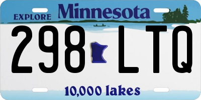 MN license plate 298LTQ