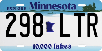 MN license plate 298LTR