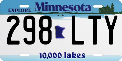 MN license plate 298LTY