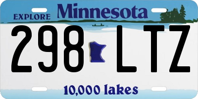 MN license plate 298LTZ
