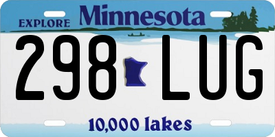 MN license plate 298LUG