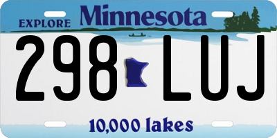 MN license plate 298LUJ