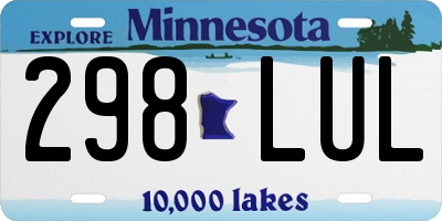 MN license plate 298LUL
