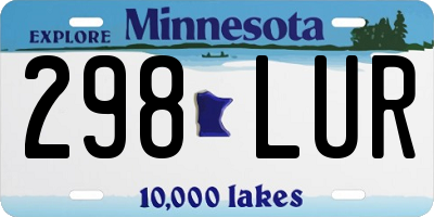 MN license plate 298LUR