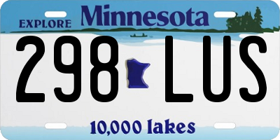 MN license plate 298LUS