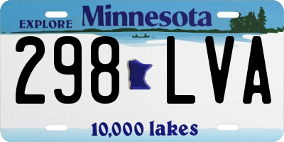 MN license plate 298LVA