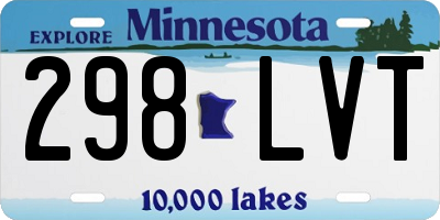 MN license plate 298LVT