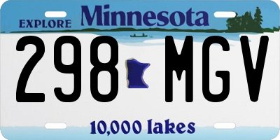 MN license plate 298MGV