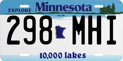 MN license plate 298MHI