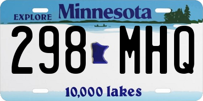 MN license plate 298MHQ