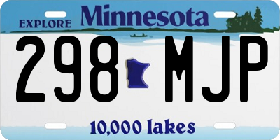 MN license plate 298MJP