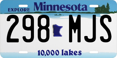 MN license plate 298MJS