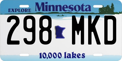 MN license plate 298MKD