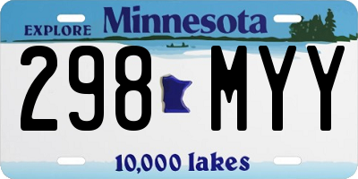 MN license plate 298MYY