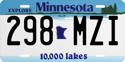 MN license plate 298MZI