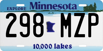 MN license plate 298MZP