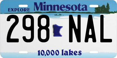 MN license plate 298NAL