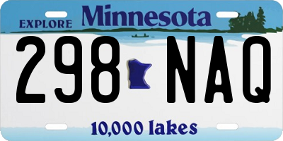 MN license plate 298NAQ