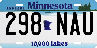 MN license plate 298NAU