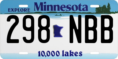 MN license plate 298NBB