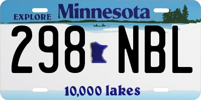 MN license plate 298NBL