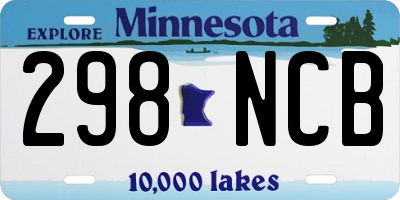 MN license plate 298NCB