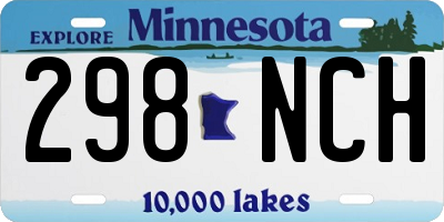 MN license plate 298NCH