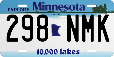 MN license plate 298NMK