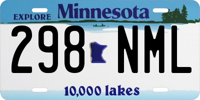 MN license plate 298NML