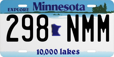 MN license plate 298NMM