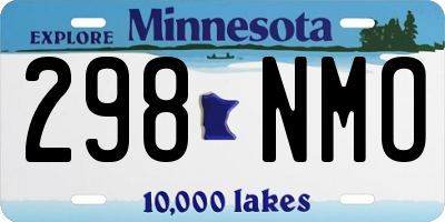 MN license plate 298NMO