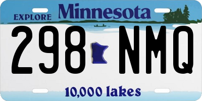 MN license plate 298NMQ