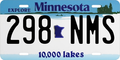 MN license plate 298NMS