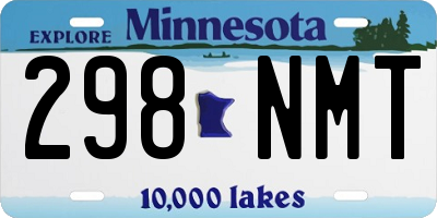 MN license plate 298NMT