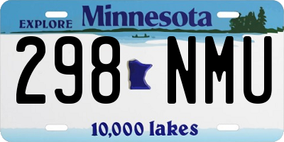 MN license plate 298NMU