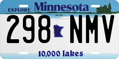 MN license plate 298NMV