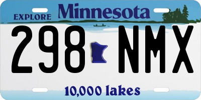 MN license plate 298NMX