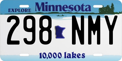 MN license plate 298NMY