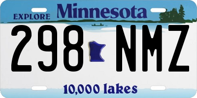 MN license plate 298NMZ