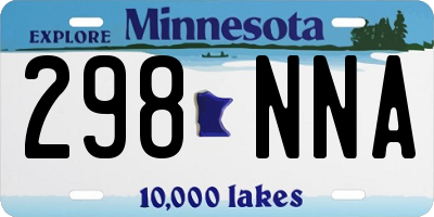 MN license plate 298NNA