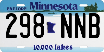 MN license plate 298NNB