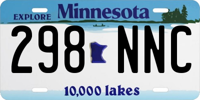 MN license plate 298NNC